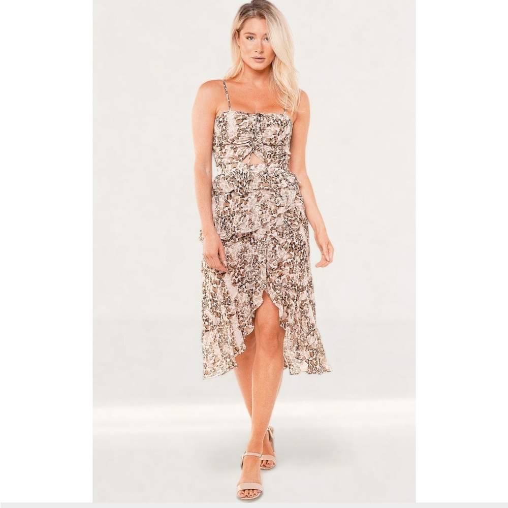 Bardot Nude Leopard Briana Dress
